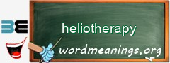 WordMeaning blackboard for heliotherapy